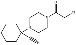 1-[4-(2-氯乙酰基)-1-哌嗪基]环己烷腈 结构式