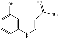 4-HYDROXYINDOLE-3-CARBOXAMIDINE 结构式
