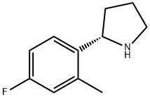 (2S)-2-(4-氟-2-甲基苯基)吡咯烷 结构式