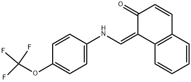 1-(((4-(TRIFLUOROMETHOXY)PHENYL)AMINO)METHYLENE)NAPHTHALEN-2-ONE 结构式