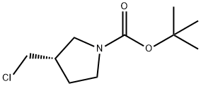 (S)-1-BOC-3-氯甲基吡咯烷 结构式