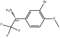 (1R)-1-(3-BROMO-4-METHOXYPHENYL)-2,2,2-TRIFLUOROETHYLAMINE 结构式