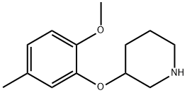 3-(2-甲氧基-5-甲基苯氧基)哌啶 结构式