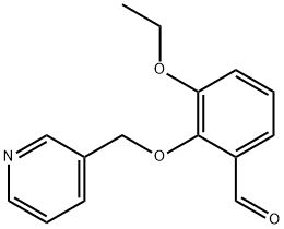 3-ETHOXY-2-(PYRIDIN-3-YLMETHOXY)BENZALDEHYDE 结构式