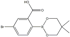 5-Bromo-2-(5,5-dimethyl-1,3,2-dioxaborinan-2-yl)benzoic acid 结构式