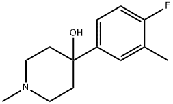 4-(4-FLUORO-3-METHYLPHENYL)-4-HYDROXY-1-METHYLPIPERIDINE 结构式