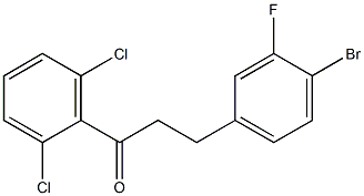 3-(4-Bromo-3-fluorophenyl)-2',6'-dichloropropiophenone 结构式