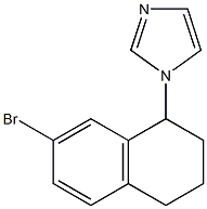 1-(7-BROMO-1,2,3,4-TETRAHYDRO-NAPHTHALEN-1-YL)-1H-IMIDAZOLE 结构式