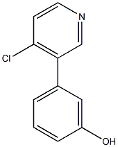 4-CHLORO-3-(3-HYDROXYPHENYL)-PYRIDINE 结构式
