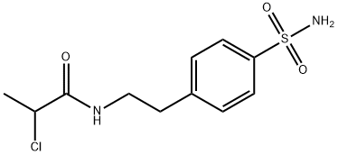 2-氯-N-[2-(4-氨磺酰基苯基)乙基]丙酰胺 结构式