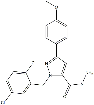 1-(2,5-DICHLOROBENZYL)-3-(4-METHOXYPHENYL)-1H-PYRAZOLE-5-CARBOHYDRAZIDE 结构式