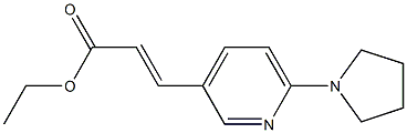 3-(6-吡咯-1-基吡啶-3-基)丙烯酸乙酯 结构式