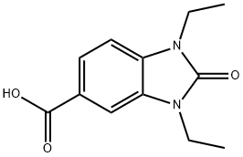 1,3-DIETHYL-2-OXO-2,3-DIHYDRO-1H-BENZOIMIDAZOLE-5-CARBOXYLIC ACID 结构式