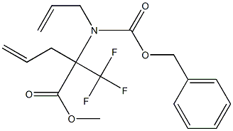 METHYL 2-(ALLYL[(BENZYLOXY)CARBONYL]AMINO)-2-(TRIFLUOROMETHYL)PENT-4-ENOATE 结构式