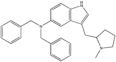 3-[(1-METHYLPYRROLIDIN-2-YL)METHYL]-5-DIBENZYLAMINO-INDOLE 结构式