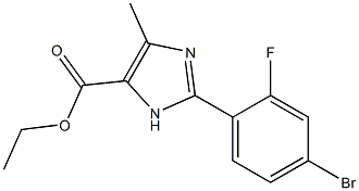 2-(4-BROMO-2-FLUOROPHENYL)-5-METHYL-3H-IMIDAZOLE-4-CARBOXYLIC ACID ETHYL ESTER 结构式