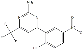 2-[2-AMINO-6-(TRIFLUOROMETHYL)PYRIMIDINE-4-YL]-4-NITROPHENOL 结构式