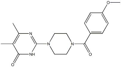 2-[4-(4-Methoxybenzoyl)piperazin-1-yl]-5,6-dimethylpyrimidin-4(3H)-one 结构式