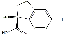 (1R)-1-AMINO-5-FLUOROINDANECARBOXYLIC ACID 结构式