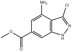 4-氨基-3-氯-2H-吲唑-6-羧酸甲酯 结构式