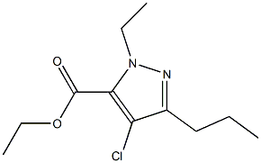 4-CHLORO-1-ETHYL-3-PROPYL-1H-PYRAZOLE-5-CARBOXYLIC ACID ETHYL ESTER 结构式