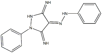 (4E)-3,5-DIIMINO-1-PHENYLPYRAZOLIDIN-4-ONE PHENYLHYDRAZONE 结构式