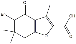 5-BROMO-3,6,6-TRIMETHYL-4-OXO-4,5,6,7-TETRAHYDRO-1-BENZOFURAN-2-CARBOXYLIC ACID 结构式