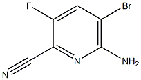 6-AMINO-5-BROMO-3-FLUOROPYRIDINE-2-CARBONITRILE 结构式