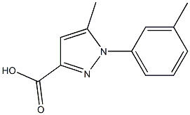 5-METHYL-1-M-TOLYL-1H-PYRAZOLE-3-CARBOXYLIC ACID 结构式