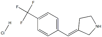 (E)-3-(4-(TRIFLUOROMETHYL)BENZYLIDENE)PYRROLIDINE HYDROCHLORIDE 结构式