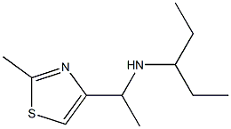 (1-ETHYL-PROPYL)-[1-(2-METHYL-THIAZOL-4-YL)-ETHYL]-AMINE 结构式