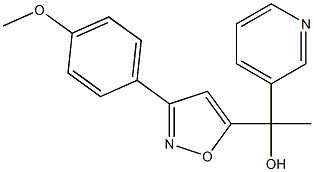 1-[3-(4-METHOXYPHENYL)ISOXAZOL-5-YL]-1-PYRIDIN-3-YLETHANOL 结构式