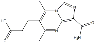 3-[8-(AMINOCARBONYL)-2,4-DIMETHYLIMIDAZO[1,5-A]PYRIMIDIN-3-YL]PROPANOIC ACID 结构式