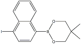 2-(4-IODO-1-NAPHTHYL)-5,5-DIMETHYL-1,3,2-DIOXABORINANE 结构式