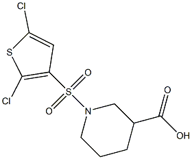 1-[(2,5-DICHLOROTHIEN-3-YL)SULFONYL]PIPERIDINE-3-CARBOXYLIC ACID 结构式