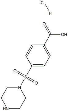 4-(PIPERAZIN-1-YLSULFONYL)BENZOIC ACID HYDROCHLORIDE 结构式