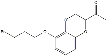 1-[5-(3-BROMO-PROPOXY)-2,3-DIHYDRO-BENZO[1,4]DIOXIN-2-YL]-ETHANONE 结构式