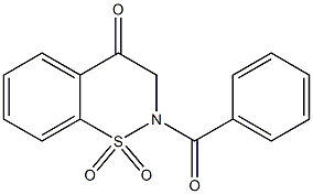 2-Benzoyl-2,3-dihydro-4H-1,2-benzothiazin-4-one 1,1-dioxide 结构式