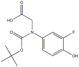 (S)-(BOC)-3-FLUORO-4-HYDROXYPHENYLGLYCINE 结构式