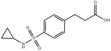 3-[4-(环丙基氨磺酰基)苯基]丙酸 结构式