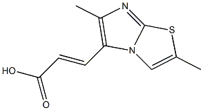 (2E)-3-(2,6-DIMETHYLIMIDAZO[2,1-B][1,3]THIAZOL-5-YL)ACRYLIC ACID 结构式