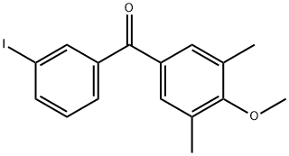 3,5-DIMETHYL-3'-IODO-4-METHOXYBENZOPHENONE 结构式