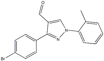 3-(4-BROMOPHENYL)-1-O-TOLYL-1H-PYRAZOLE-4-CARBALDEHYDE 结构式