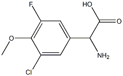 AMINO-(3-CHLORO-5-FLUORO-4-METHOXY-PHENYL)-ACETIC ACID 结构式