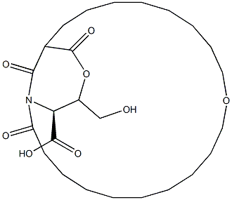 N-3-氧十二烷基-L-高丝氨酸内酯 结构式