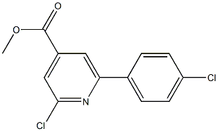 METHYL 2-CHLORO-6-(4-CHLOROPHENYL)PYRIDINE-4-CARBOXYLATE 结构式