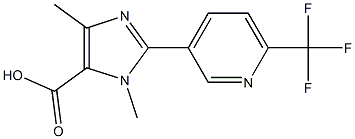 3,5-DIMETHYL-2-(6-TRIFLUOROMETHYL-PYRIDIN-3-YL)-3H-IMIDAZOLE-4-CARBOXYLIC ACID 结构式