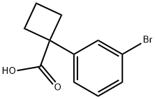 1-(3-BROMOPHENYL)CYCLOBUTANECARBOXYLIC ACID 结构式