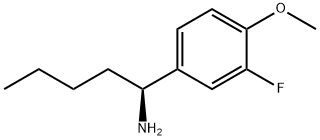 (1S)-1-(3-FLUORO-4-METHOXYPHENYL)PENTYLAMINE 结构式