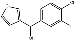 4-CHLORO-3-FLUOROPHENYL-(3-FURYL)METHANOL 结构式